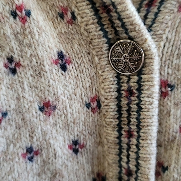 Vintage EDDIE BAUER Wool Cardigan Sweater S/P - Picture 3 of 6